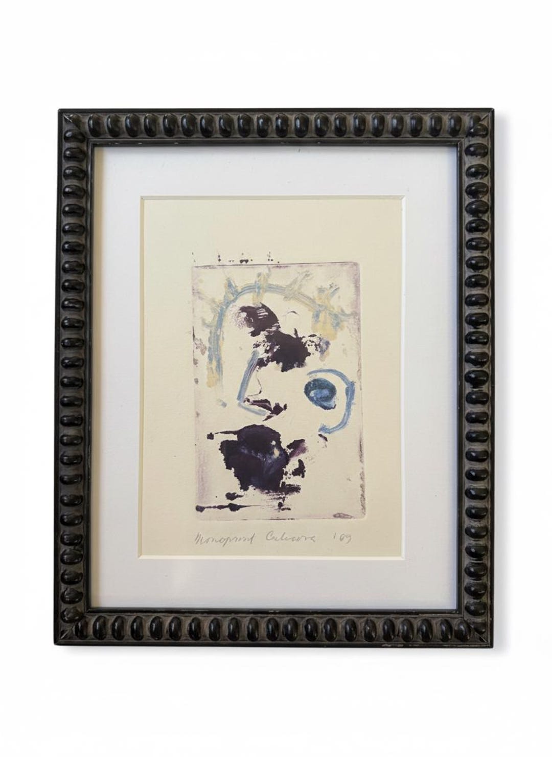 Framed Abstract Framed Abstract Artwork With Title and Date. - Etsy