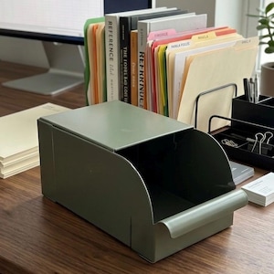 Vintage Stacking Metal Bins - Etsy