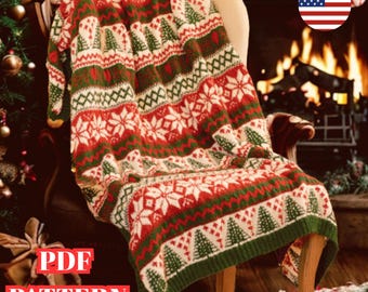 Manta de punto para desearle una Nochebuena (Descargar PDF)