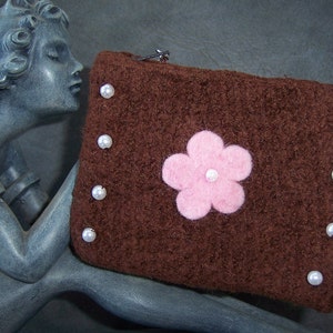Brown Felted Itty Bitty Bag