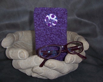 Purple Felted Slip-in Eyeglass Case