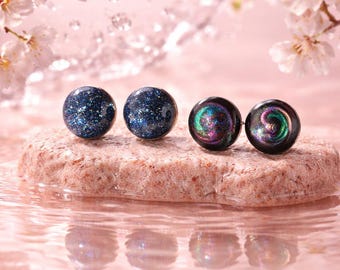 Resin Earrings Hancrafted Post Earrings that are Art Jewelry Gift for Her