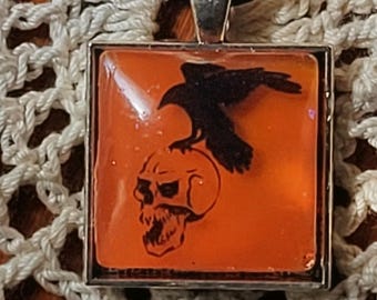Resin Pendant Handcrafted Halloween Necklace