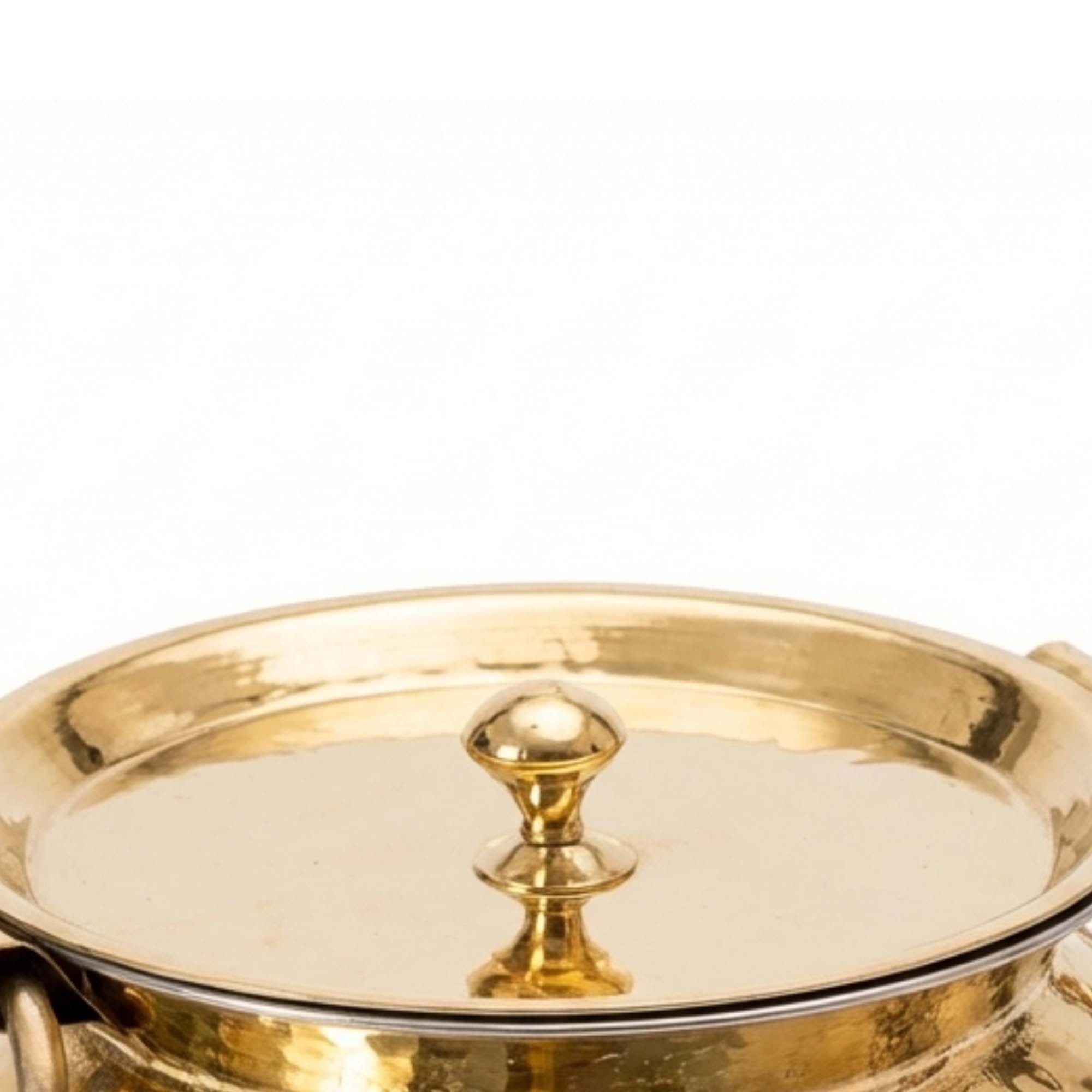 Hand Grab Pot Handcrafted Brass Handi Pot | Hammered Finish, 1.5L - Etsy