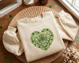 Celtic Shamrock Heart Embroidery File, St. Patrick's Day Knot Clover Design, Irish Machine Embroidery Pattern, Lucky Shamrock Embroidery