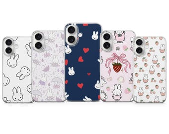 Miffy Phone Case – Cute Kawaii Bunny Aesthetic Cover for iPhone 17 16 15 14 | Samsung S25 S24 S23 | Google Pixel 10 9 8