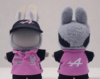 Custom - Handmade Formula 1 Alpine Outfit for 17cm Labubu Doll Gasly / Doohan