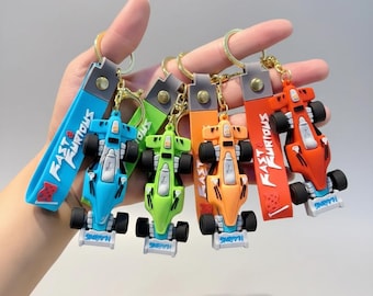 レーシングカーキーホルダー - ワイルド・スピード スタイル ミニフォーミュラカーキーリング