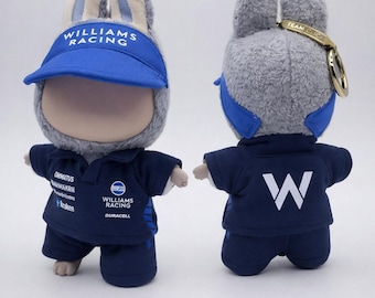 Custom - Handmade Formula 1 Williams Outfit for 17cm Labubu Doll Albon / Sainz