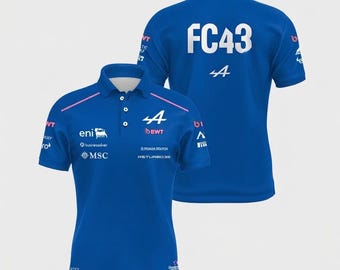 インスパイアード・アルピーヌF1チーム フランコ・コラピント 43モータースポーツ レーシングブルーシャツ