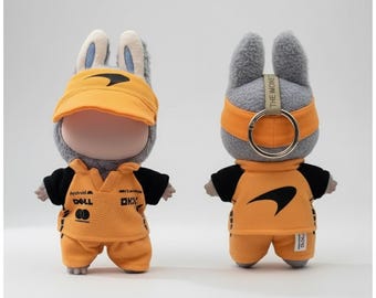 Custom - Handmade Formula 1 McLaren Outfit for 17cm Labubu Doll Norris / Piastri