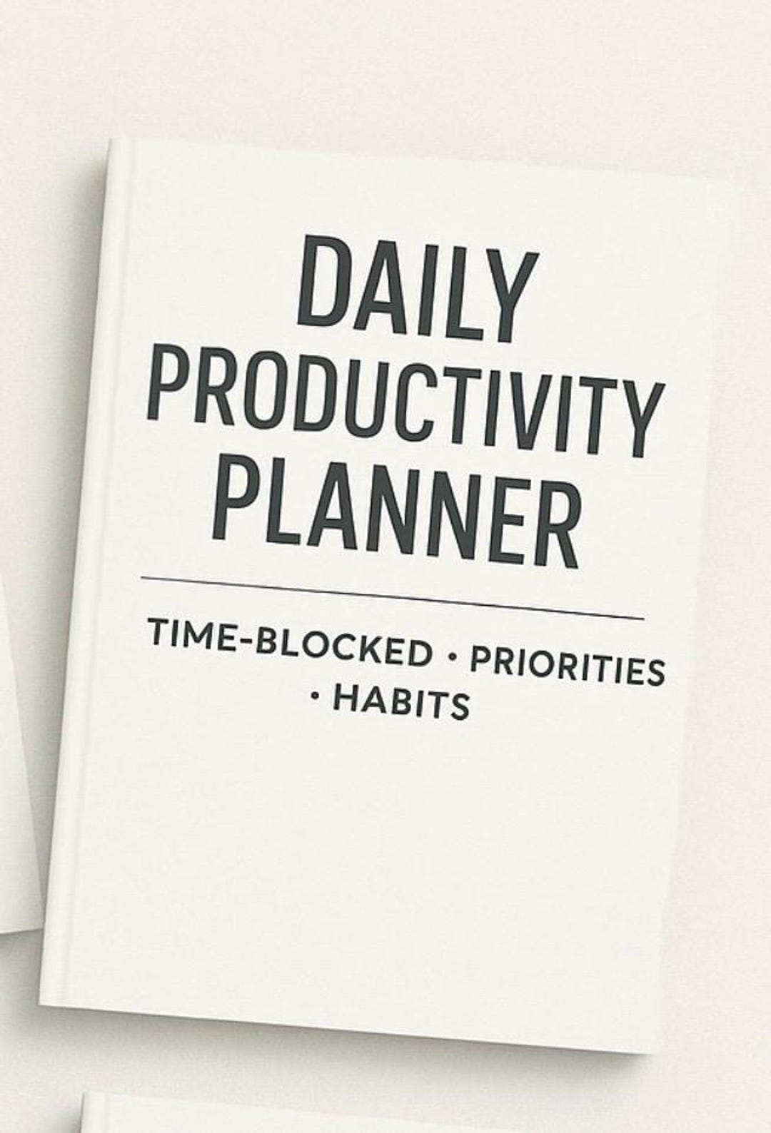 Daily Productivity Planner Printable | Minimalist Day Planner | Time ...