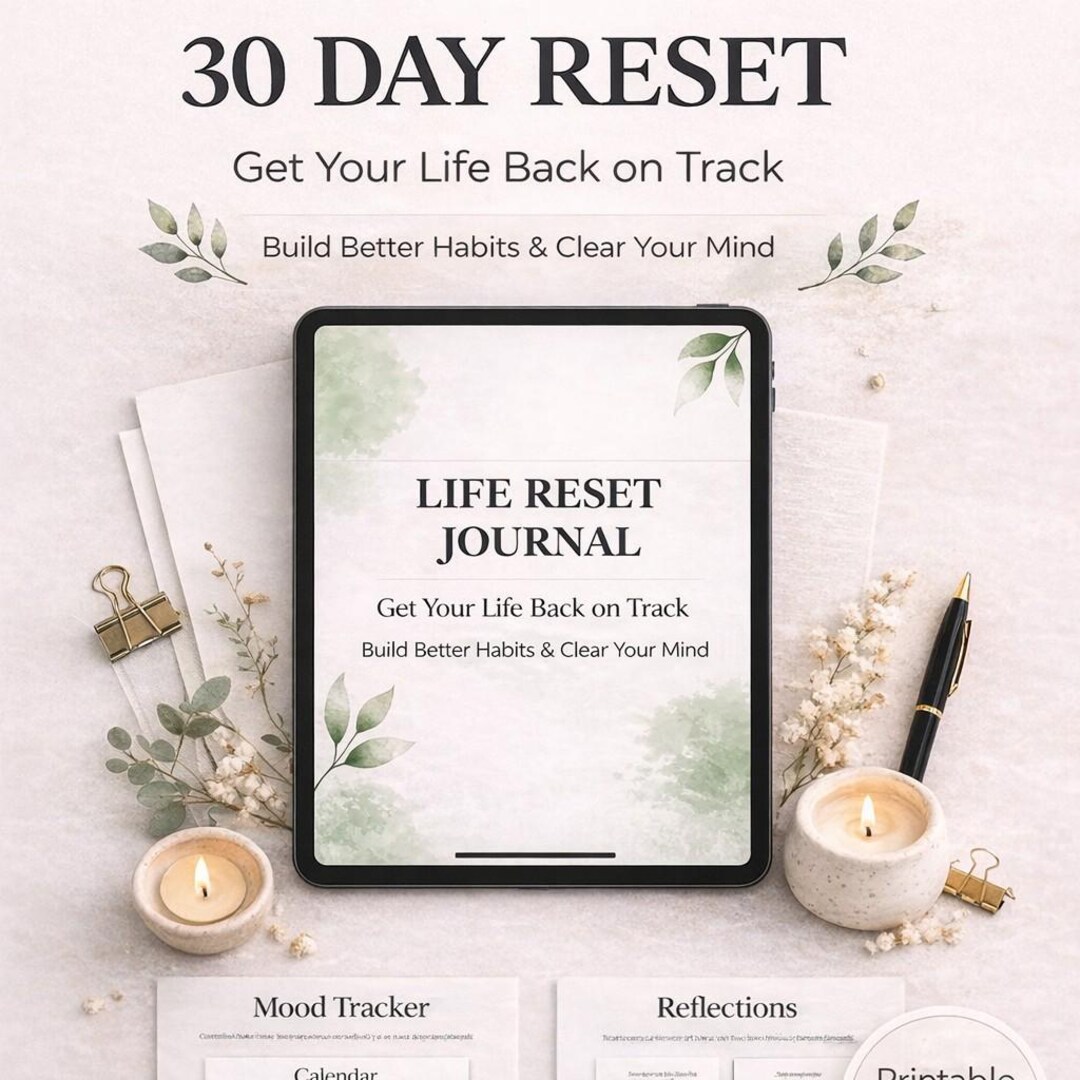 30 Day Reset Journal PDF – Daily Routine Planner, Habit Tracker ...