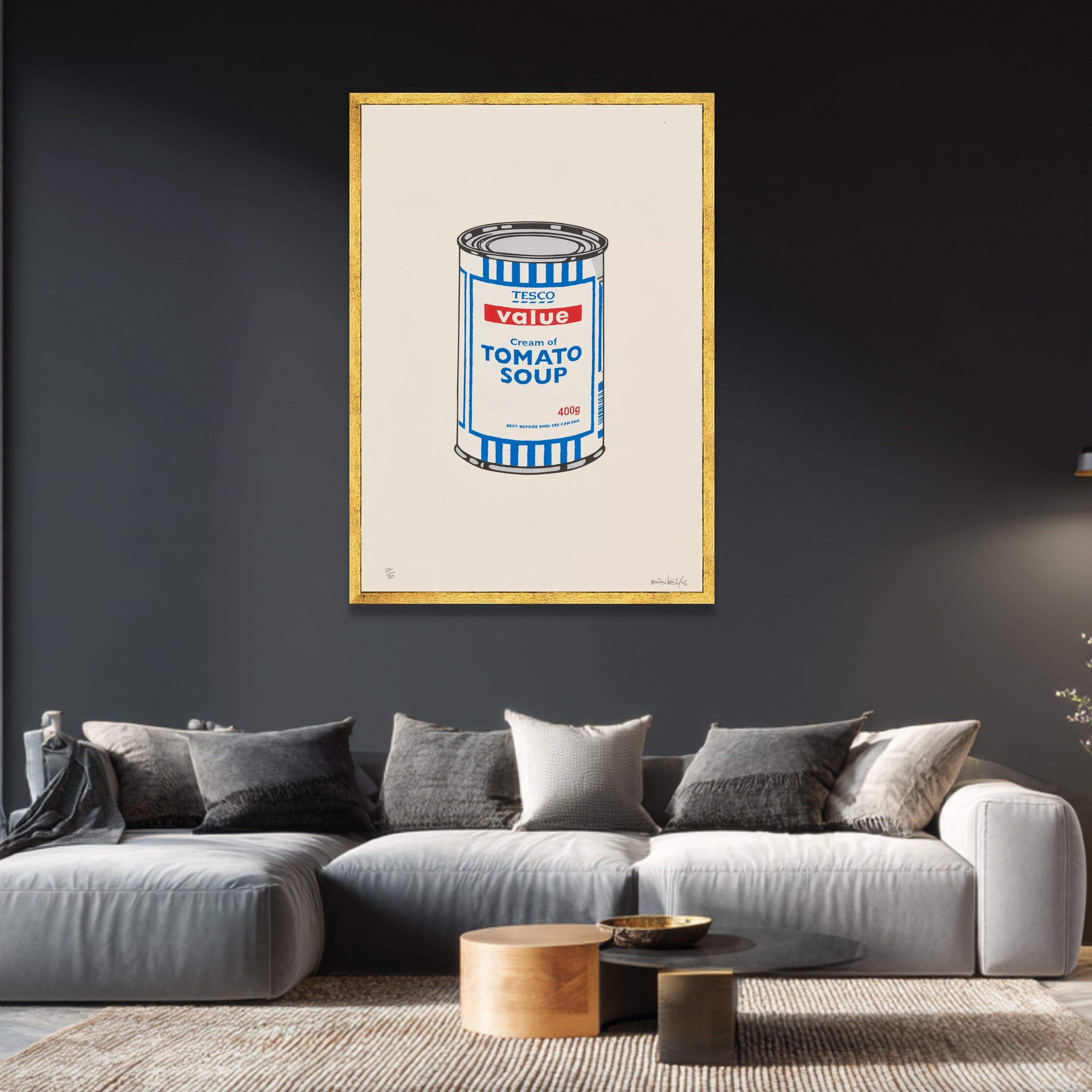 Banksy Style Tesco Value Tomato Soup Can Canvas, Pop Art Wall 