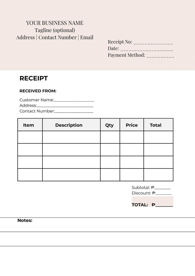 Editable Invoice & Receipt Template Bundle, Canva, Template, Business ...