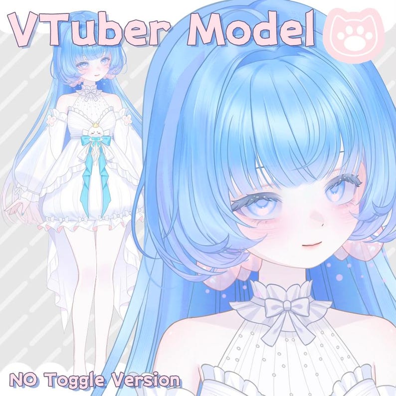 Modelo VTuber Live2D: Blue Dream / Versión sin alternancia (Vtube ...