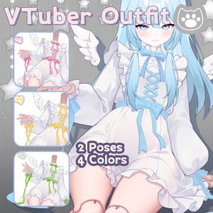 Live2D VTuber Outfit Aktivposten | Puppenkleidung | Hals | 2 Posen | 4 Farben