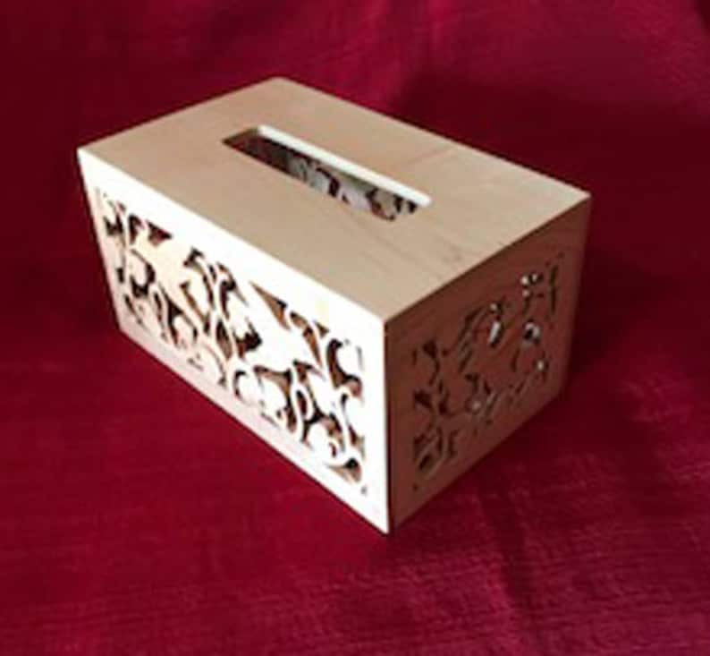 Tissue Box Holder Rectangular Maple or Oak or Walnut Etsy