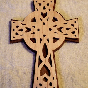 Celtic Cross - Handmade Cross - Fretwork Cross - Irish Cross