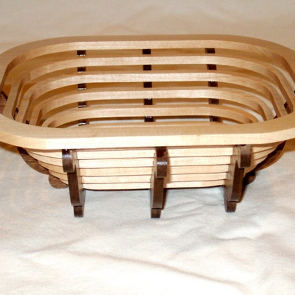 Wood Bread Basket Etsy
