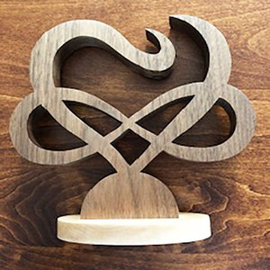 Heart Infinity Heart Wooden Heart Scrolled Heart image 4