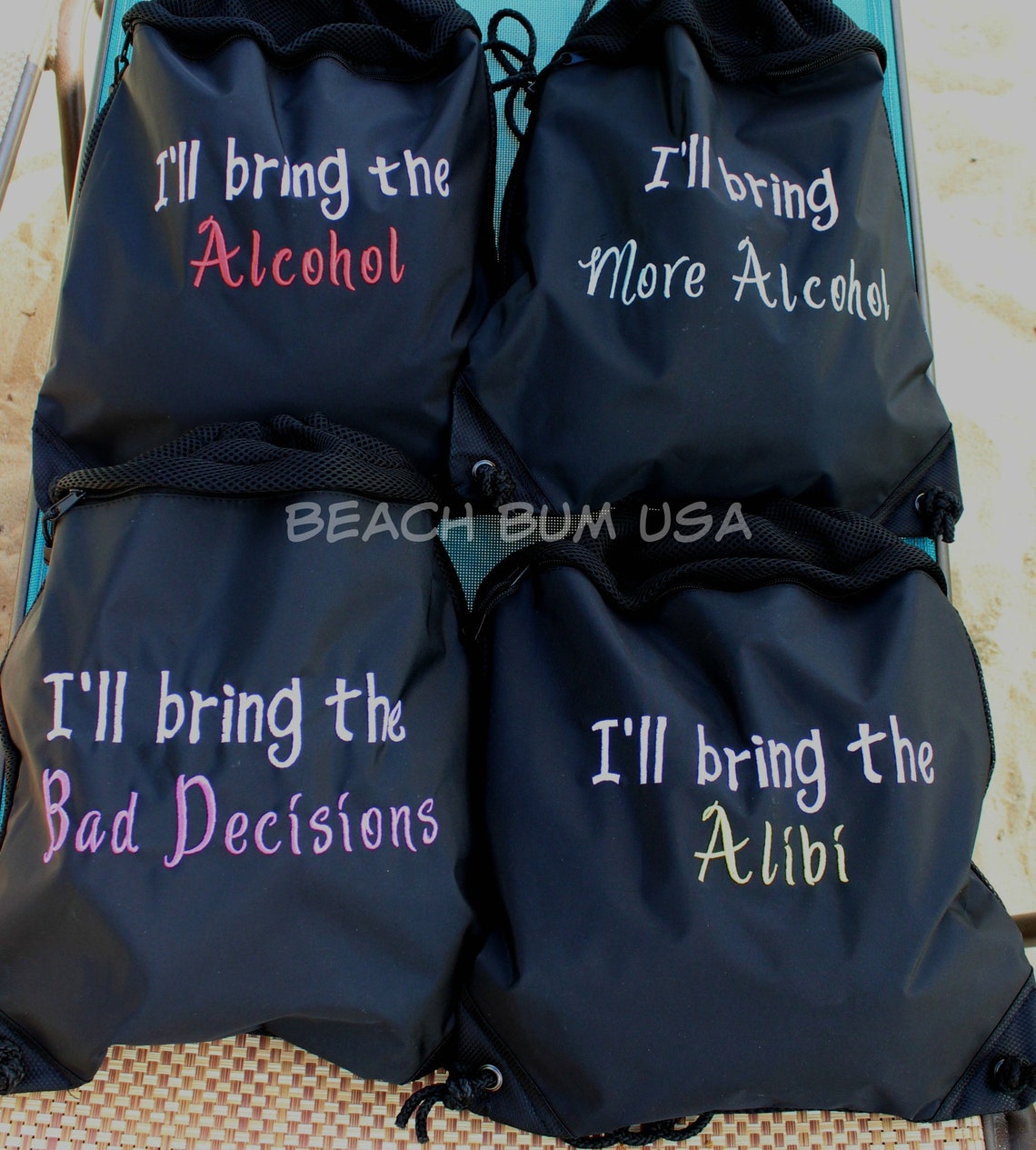 Bachelorette Party Beach Bags Group Travel Totes Monogram Etsy