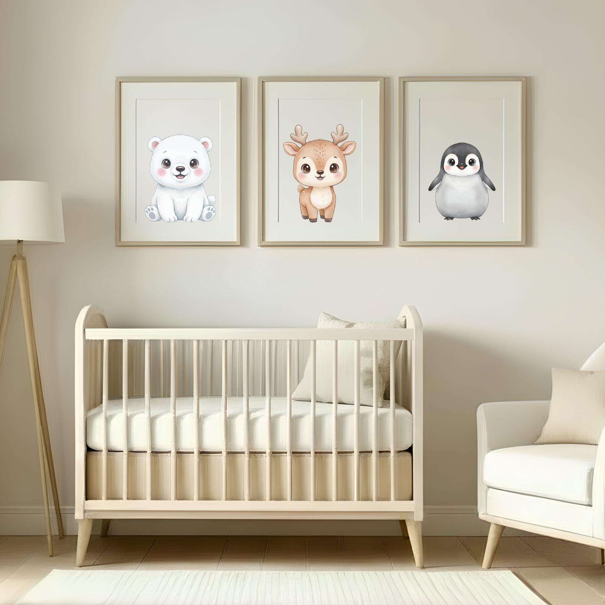 Cute Arctic Animals Clipart Watercolor PNG SVG Commercial License ...
