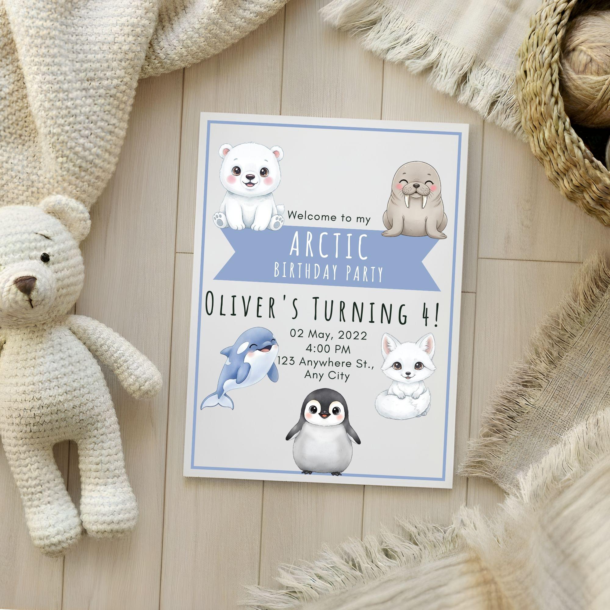 Cute Arctic Animals Clipart Watercolor PNG SVG Commercial License ...