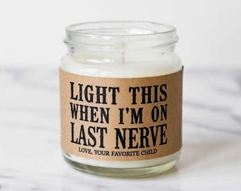 Lustige Kerze Label Printable | Geschenk zum Muttertag (Instant Download)