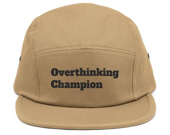 Overthinking Champion Embroidered 5-Panel Cap