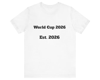 T-Shirt — "World Cup 2026 Est. 2026" Fußball-Fan-T-Shirt
