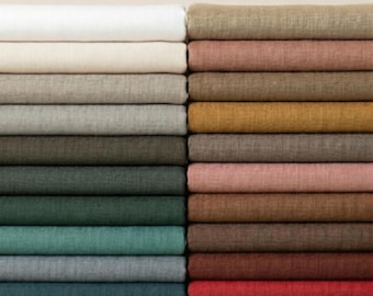 Tela de lino de peso medio cortada a medida, 100% lino, 145 cm de ancho, para confección de ropa, cortinas y mantelería.