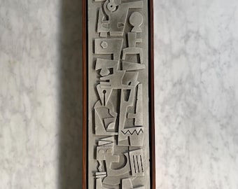 Brutalist Framed Artwork - “TRES”