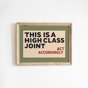 Högklassig Joint Poster – Minimalistisk Rolig Typografi Väggkonst