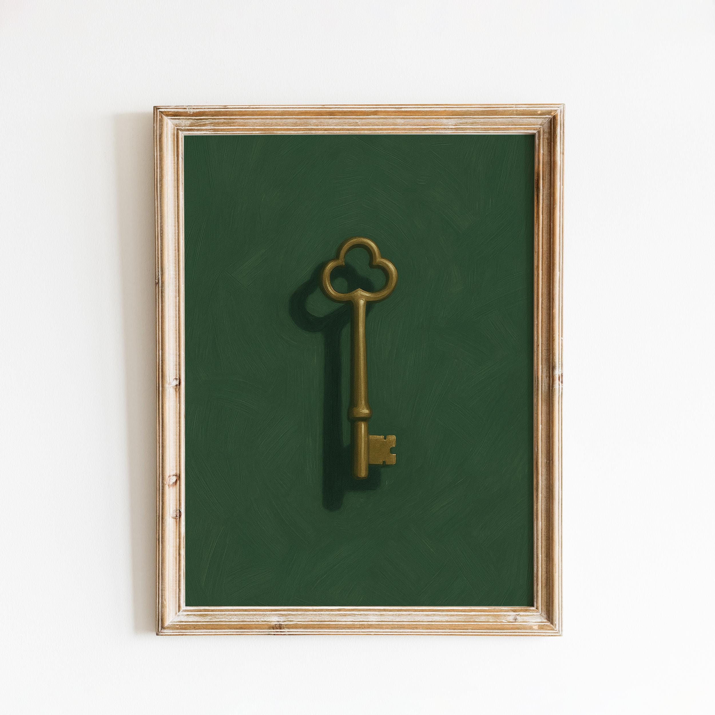 Golden Key Poster – Minimal Vintage Wall Art - Etsy