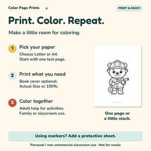 Emergency Helpers Coloring & Activity Book, Ages 3–5, Printable PDF image 6