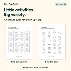 I-Spy Community Helpers Coloring & Activity Book, Ages 3–5, Printable PDF image 4