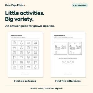 Transportation Helpers Coloring & Activity Book, Ages 3–5, Printable PDF image 4