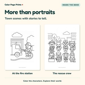 Emergency Helpers Coloring & Activity Book, Ages 3–5, Printable PDF image 3