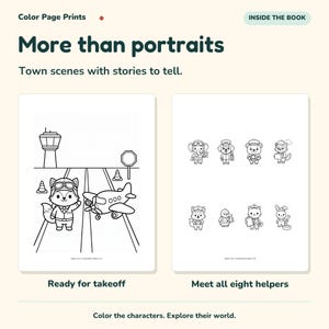 Transportation Helpers Coloring & Activity Book, Ages 3–5, Printable PDF image 3