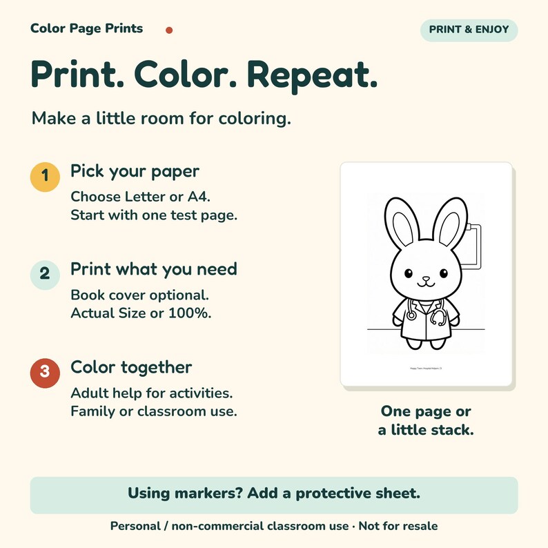 Hospital Helpers Coloring & Activity Book, Ages 3–5, Printable PDF imagen 6