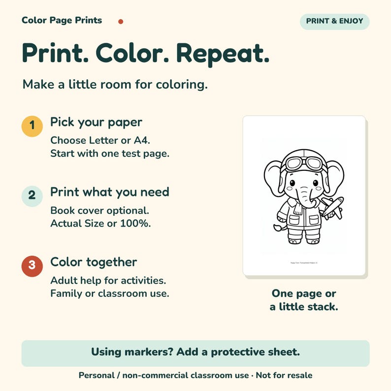 Transportation Helpers Coloring & Activity Book, Ages 3–5, Printable PDF image 6