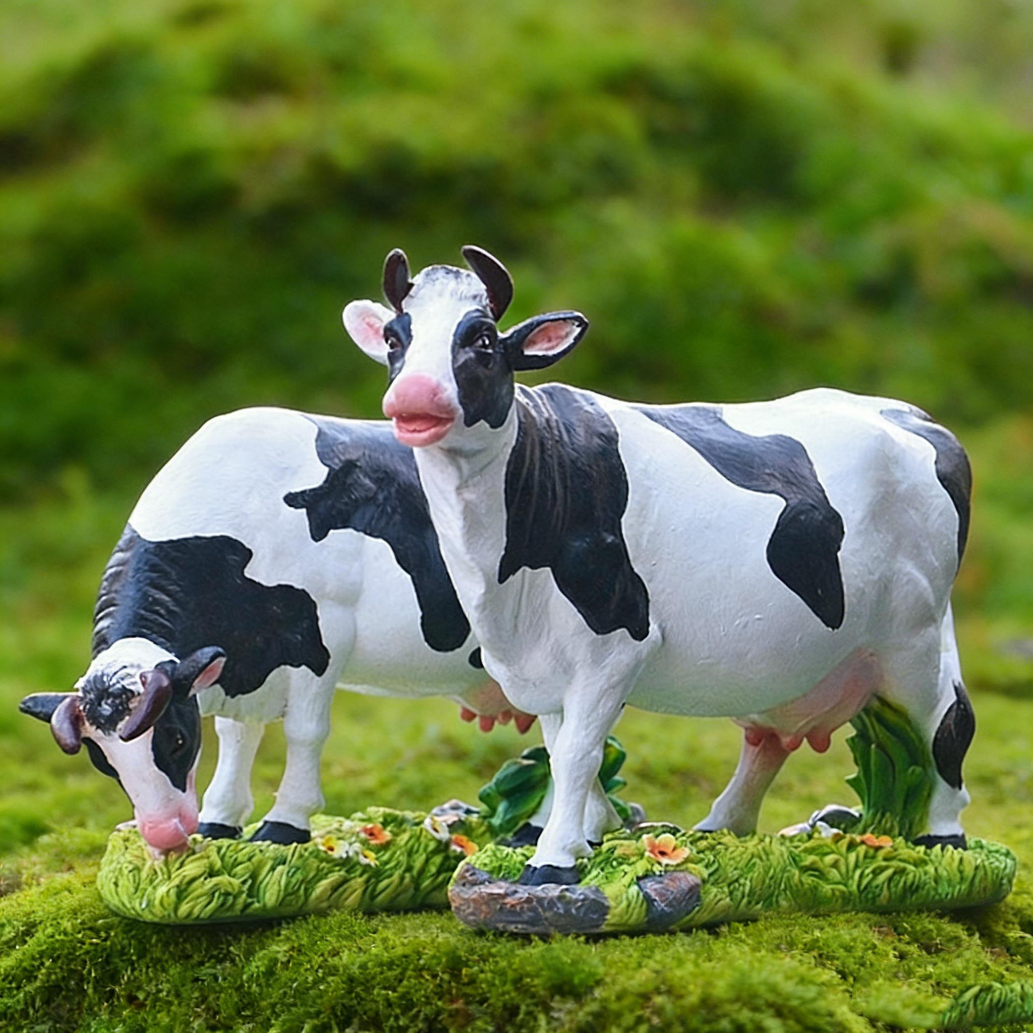 Jouet de Vache - Animaux à la Ferme | Cow Toy Action Figure Beef Model Figure | Toys Animaux de la Ferme | Gâteau Cool et expositions pour Les Amis de la