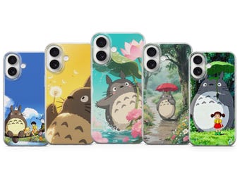 Totoro phone case cute cartoon character iPhone Samsung Pixel iPhone 17, 16, 15, 14, 13, 12, 11, Samsung S25, S24, Pixel 10, 9, 8, 7