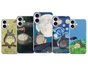Totoro phone case cute cartoon character iPhone Samsung Pixel iPhone 17, 16, 15, 14, 13, 12, 11, Samsung S25, S24, Pixel 10, 9, 8, 7