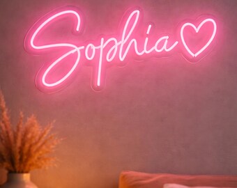 Custom Neon Light Sign, Name Wall Decor for Bedroom, Kids Neon Name Sign, Wedding & Nursery Personalized Family Name Wall Light