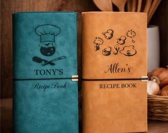 Custom Recipe Book for Mom, Personalized Leather Recipe Journal Binder, Family Cookbook Organizer, Mother’s Day Gift Idea