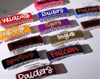 Personalized Hair Claw Clip | Custom Engraved Name Bridal Hair Accessory | Bridesmaids Gift Wedding Favor | Anniversary Wife Birthday Gift