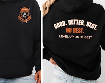 Chicago Football Bear Hoodie, Good Better, Fan Gift
