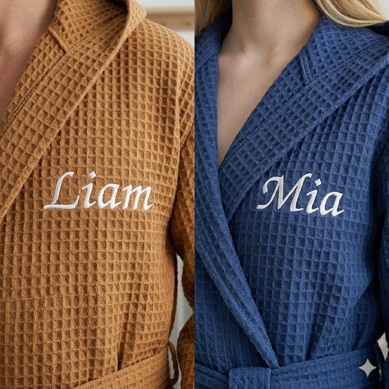 Weave Robe Men Luxury Mens Waffle Robe, Cotton Hooded Loungewear, Gift - Etsy